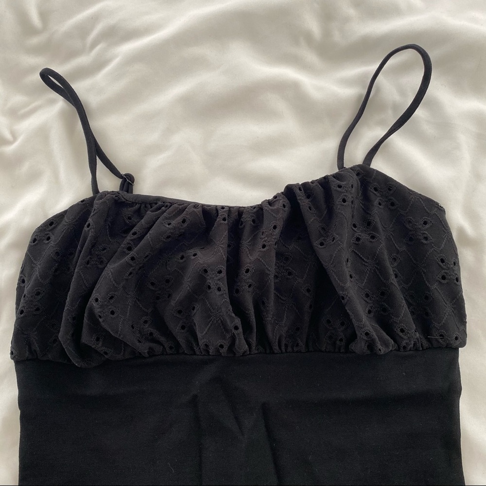Bodycon Dress with Eyelet and Ruched Detail